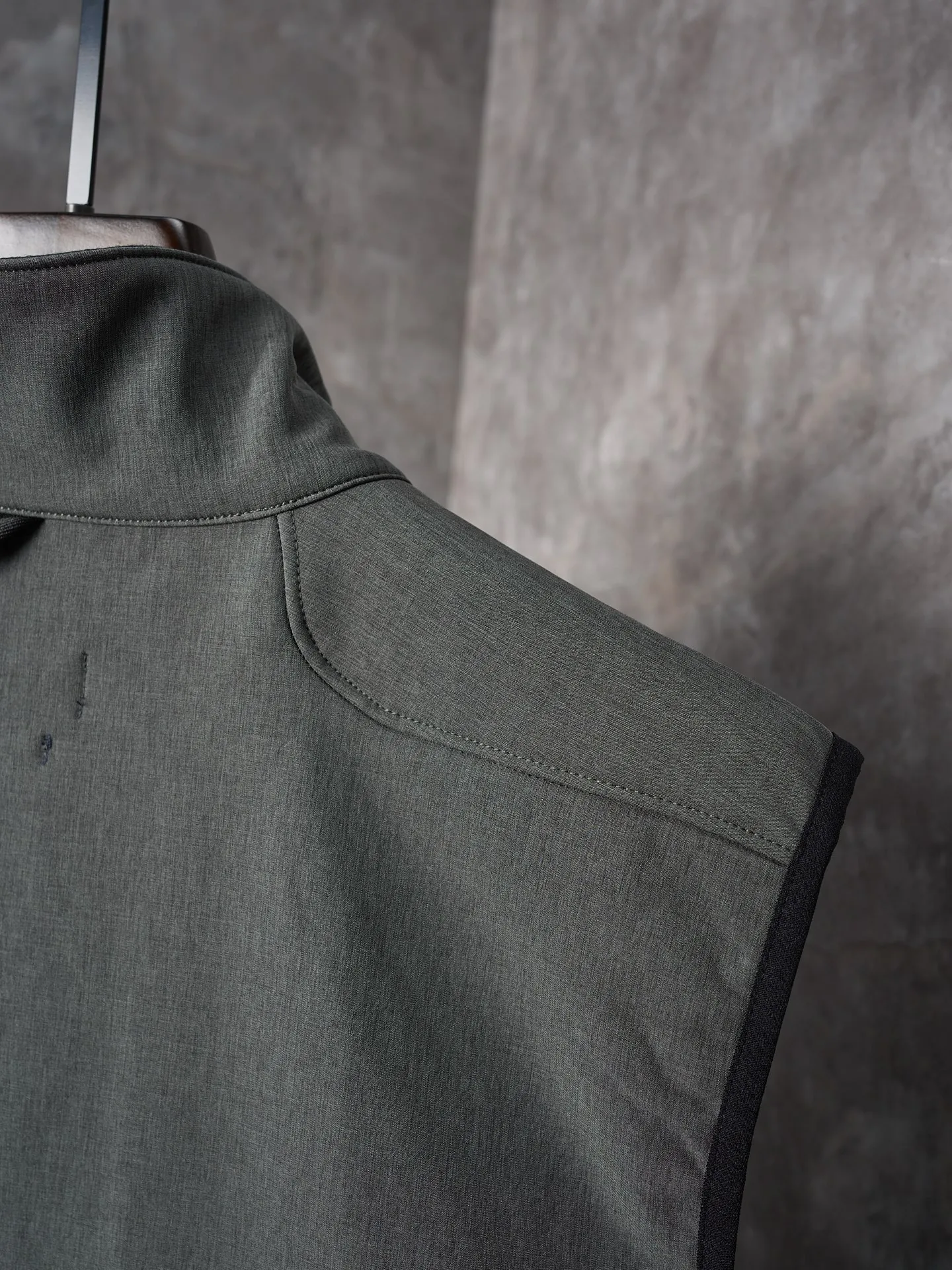 P380 Actual hanging auction】Ralph Lauren/Ralph Lauren technical fabric solid color logo embroidered zipper collar vest cardigan [Ready stock] XS S M L